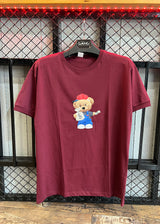 Κοντομάνικη μπλούζα Body Staff - BS-211 - teddy gives dollar μπορντώ