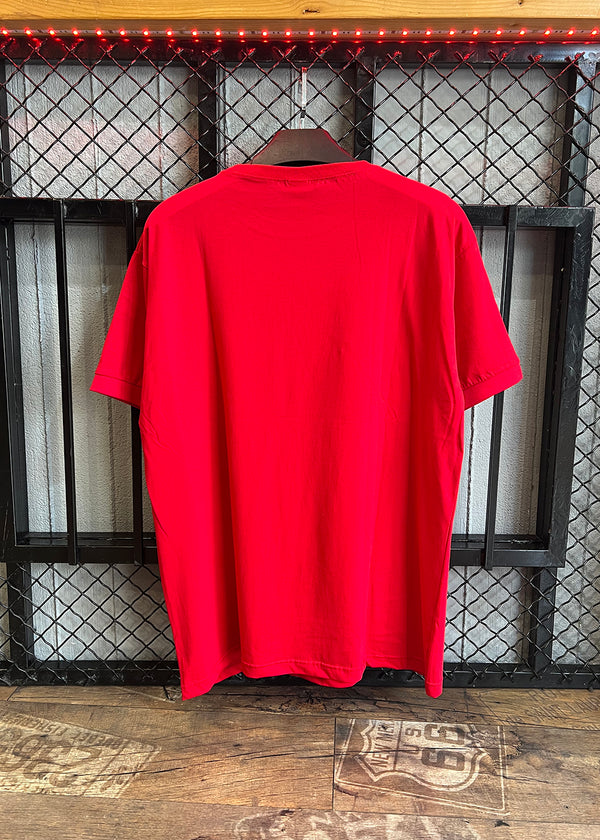 Κοντομάνικη μπλούζα Body Staff - BS-212 - teddy millionaire κόκκινο