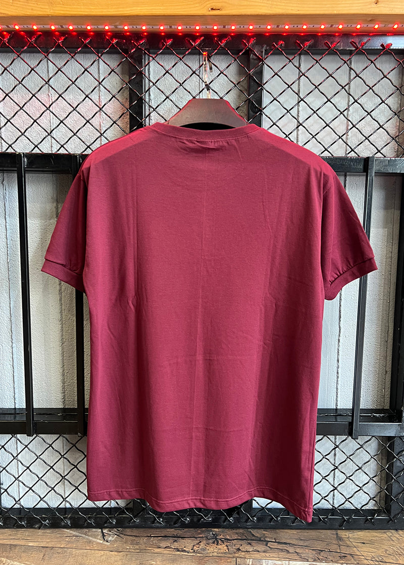 Κοντομάνικη μπλούζα Body Staff - BS-214 - mouse love μπορντω