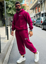 Ανδρική φόρμα Tony couper - F25/4 - long patch oversized pants ματζέντα