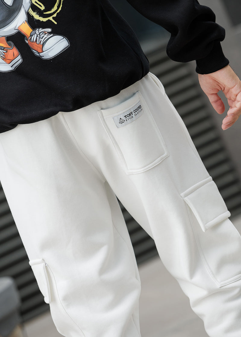 Ανδρική φόρμα Tony couper - F25/2 - long patch cargo logo λευκό