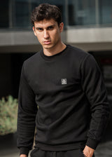Ανδρικό μακρυμάνικο φούτερ Tony couper - S26/2 - black small cube logo