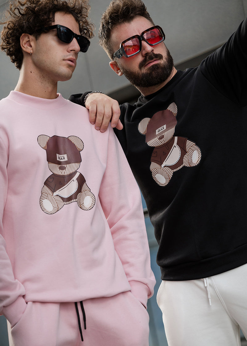 Ανδρικό μακρυμάνικο φούτερ Tony couper - SC25/2 - bear logo μαύρο