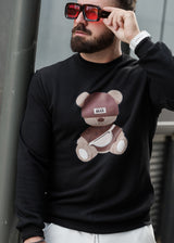 Ανδρικό μακρυμάνικο φούτερ Tony couper - SC25/2 - bear logo μαύρο