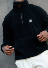 Ανδρική φούτερ με κολάρο Tony Couper-J26/3-Black FUR-232-39