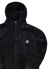 Ανδρική ζακέτα με κουκούλα Tony Couper-J26/4-Black Fur zip-up hoodie-232-39