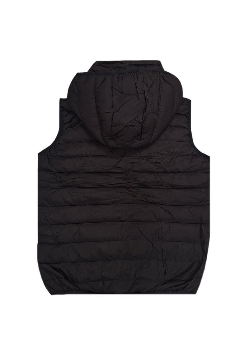 Ανδρικό αμάνικο μπουφάν Gang - JD30 - hooded sleeveless puffer μαύρο