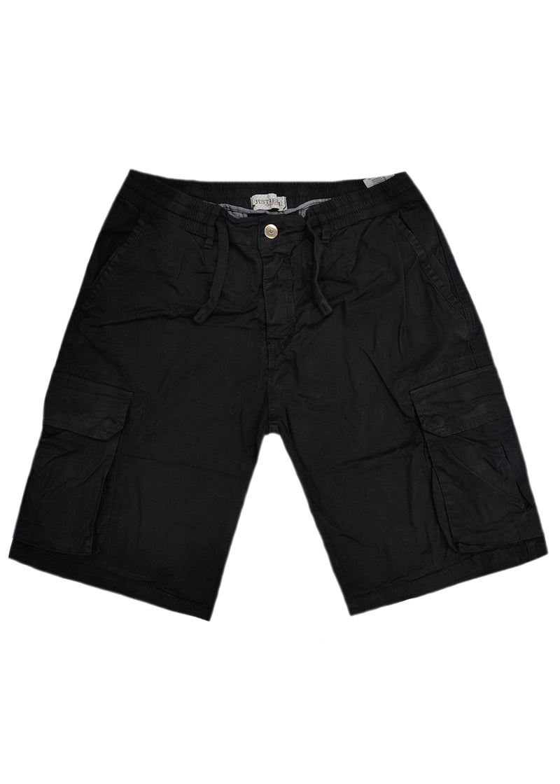 Ανδρική βερμούδα υφασμάτινο cargo GUF - JR1119-9 - fabric cargo shorts μαύρο