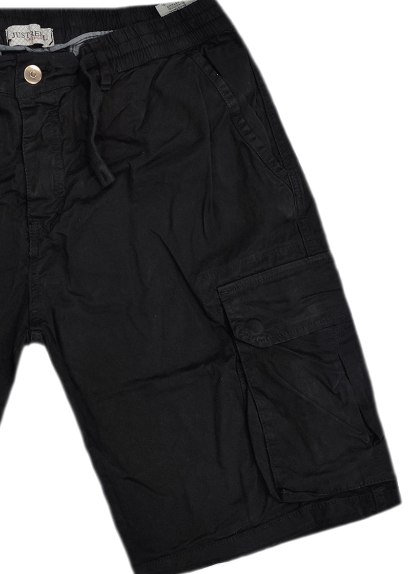 Ανδρική βερμούδα υφασμάτινο cargo Gang - JR1119-9 - fabric cargo shorts μαύρο