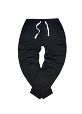 Ανδρική φόρμα cargo φούτερ GUF-JX-9621-1- cargo pants μαύρο