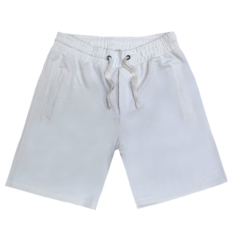 Ανδρική βερμούδα Gang - JX-9623-30 - simple shorts λευκό