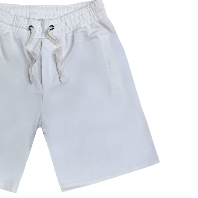 Ανδρική βερμούδα Gang - JX-9623-30 - simple shorts λευκό