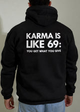 CLOSE SOCIETY - Ανδρικό φούτερ με κουκούλα Karma -Μαύρο CLHD27-100