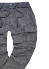 Ανδρικό cargo παντελόνι GUF-KS22-738-dark grey regular fit σκούρο γκρι