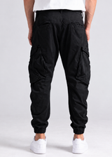 COSI JEANS - Ανδρικό παντελόνι μαύρο cargo elasticated - Μαύρο 68-KUOPIO