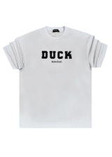 Ανδρική κοντομάνικη μπλούζα GUF - L-151 - regular fit λευκό