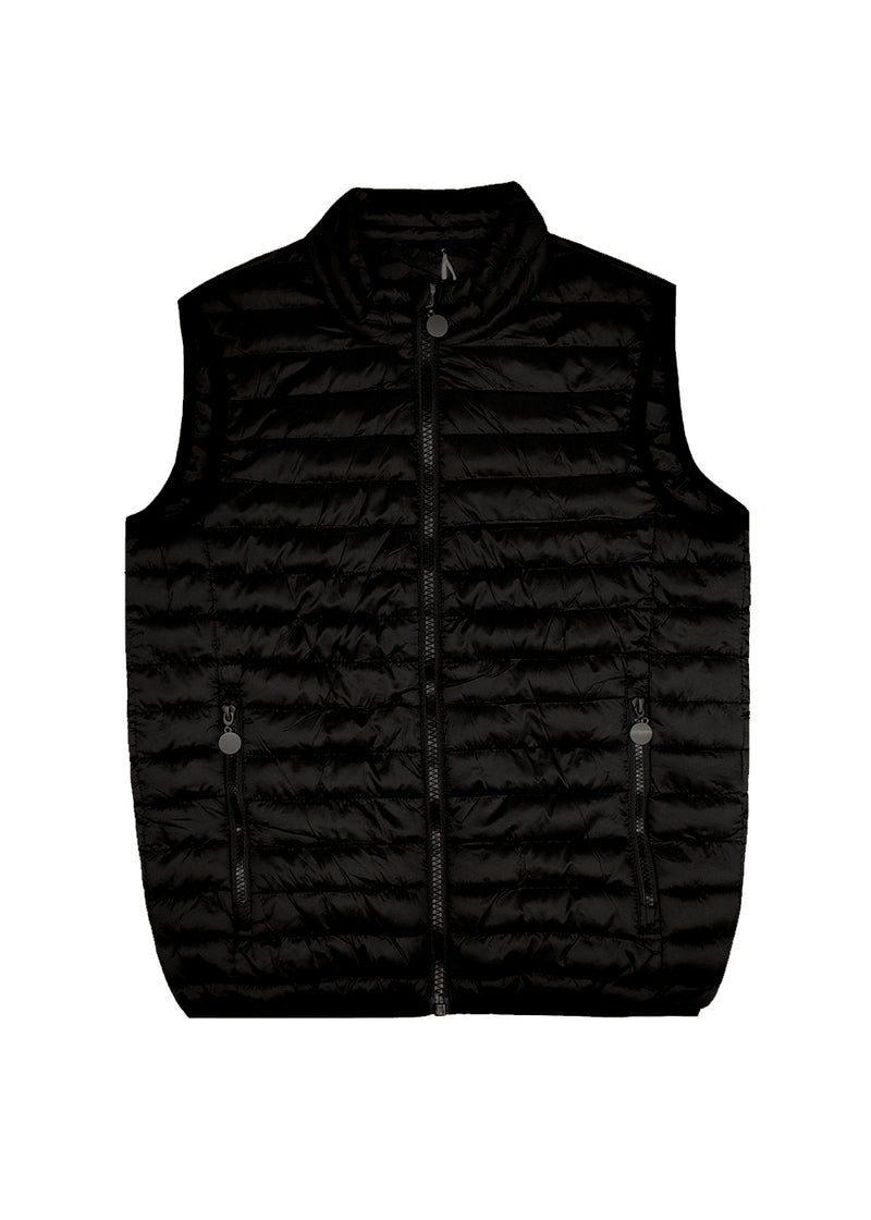 Ανδρικό αμάνικο μπουφάν GUF - L-981 - sleeveless puffer μαύρο