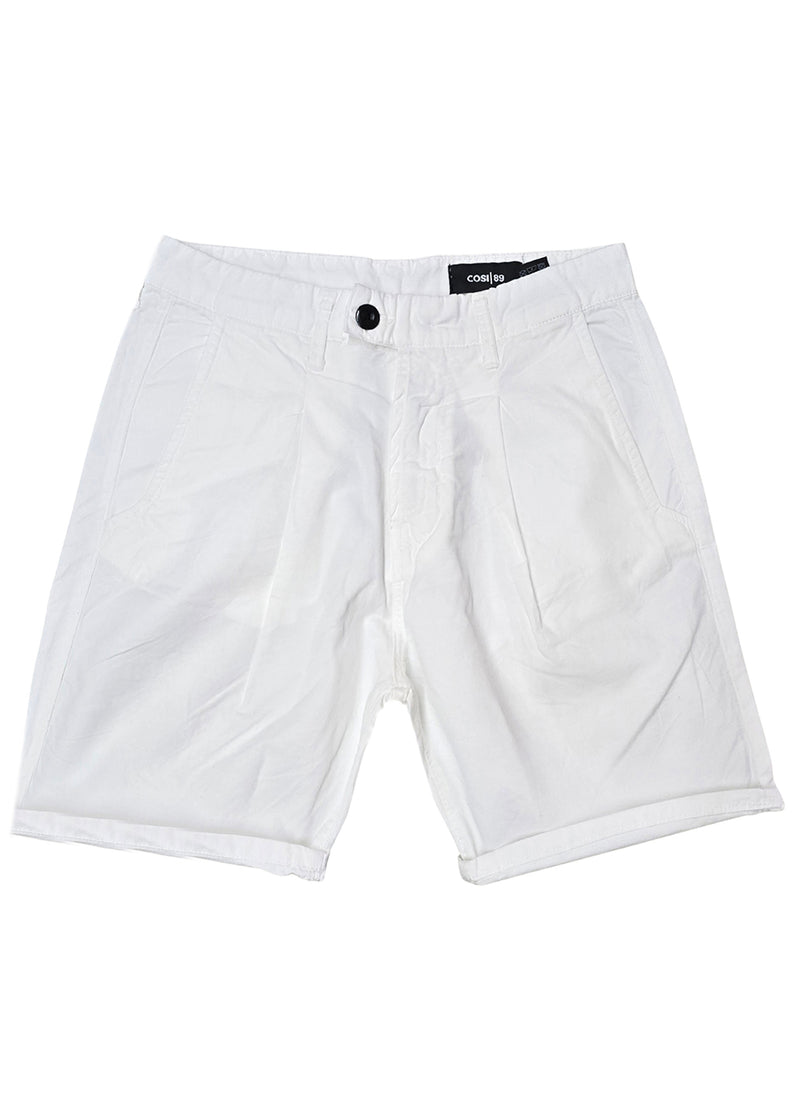 Ανδρική υφασμάτινη βερμούδα Cosi jeans - LETORE - fabric shorts regular fit λευκό