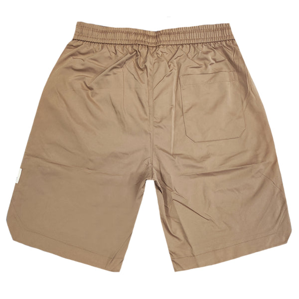 Ανδρική βερμούδα Gang - LK-7112 - fabric cargo shorts καφέ