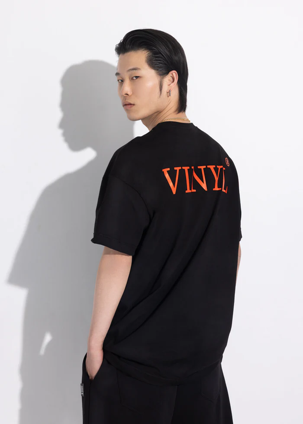 Ανδρική κοντομάνικη μπλούζα Vinyl Art Clothing - 14374-01 - cotton oversized fit - authentically you t-shirt μαύρο