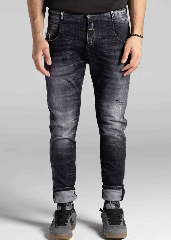 Ανδρικό τζιν παντελόνι Cosi Jeans -66-MAGGIO 6 -DARK GREY jeans regular fit σκούρο γκρι