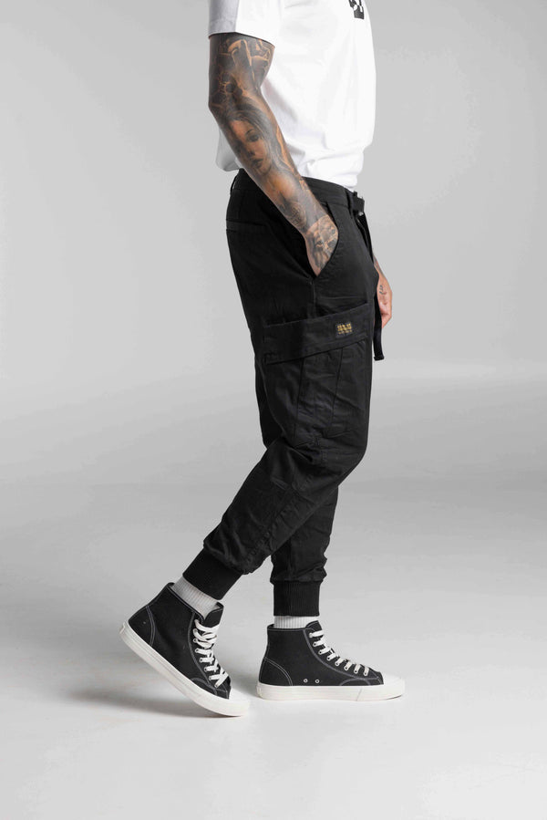 Ανδρικό Παντελόνι Cosi jeans - 64-MATTU - elasticated cargo μαύρο