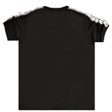 Magicbee - MB2303 - gold embroidered tape tee - black