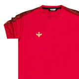 Magicbee - MB2303 - gold embroidered tape tee - red