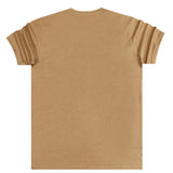 Magic bee - MB2307 - white letters logo tee - camel