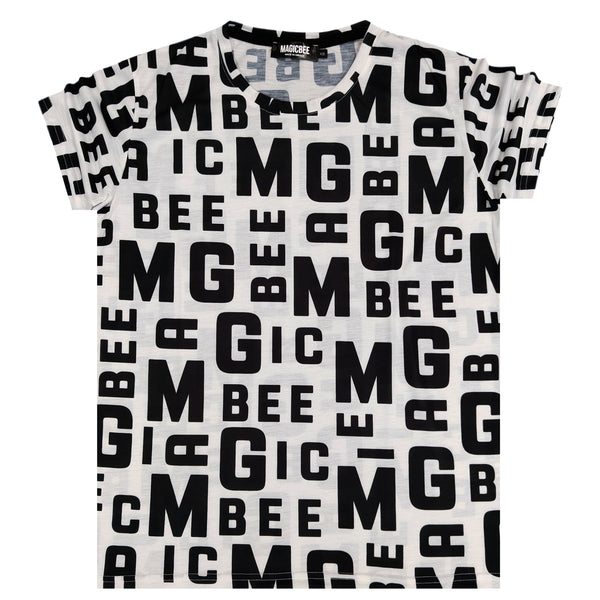 Magicbee all over logo tee - white