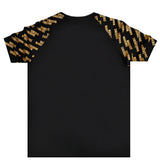 Magic bee - MB2319 - raglan gold detail tee - black