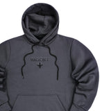 Magicbee - MB23500 - black logo hoodie - grey