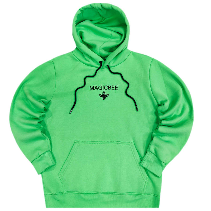 Magicbee - MB23500 - black logo hoodie - light green