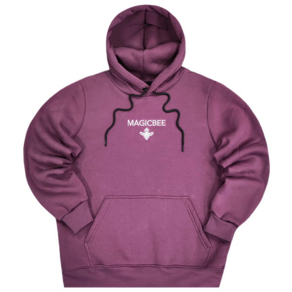 Magicbee - MB23500 - black logo hoodie - purple