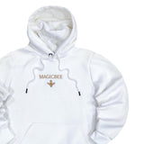 Magicbee - MB23500 - gold logo hoodie - white