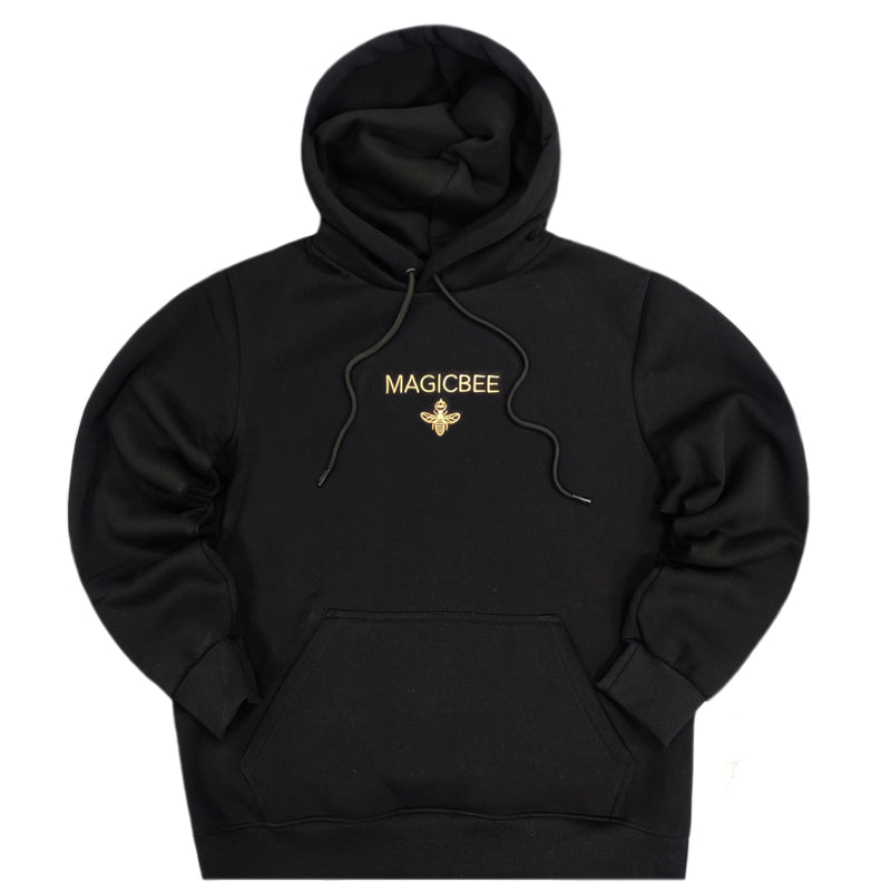 Magicbee - MB23500 - gold logo hoodie - black