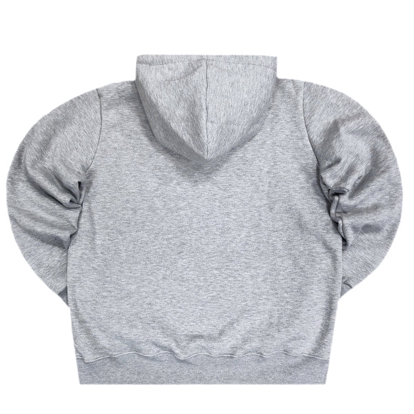 Magicbee - MB23503 - fuzzy logo hoodie - grey