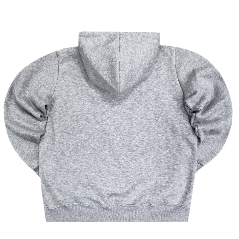 Magicbee - MB23503-W - fuzzy logo hoodie - grey