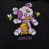 Magicbee - MB23505 - teddy bear logo hoodie - black