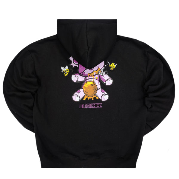 Magicbee - MB23505 - teddy bear logo hoodie - black