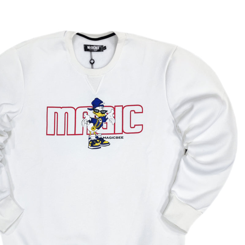 Magicbee - MB23509 - duck long sleeve tee - white