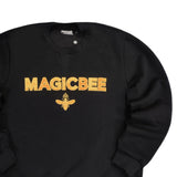 Ανδρικό μακρυμάνικο φούτερ Magicbee - MB23510 - velvet logo μαύρο