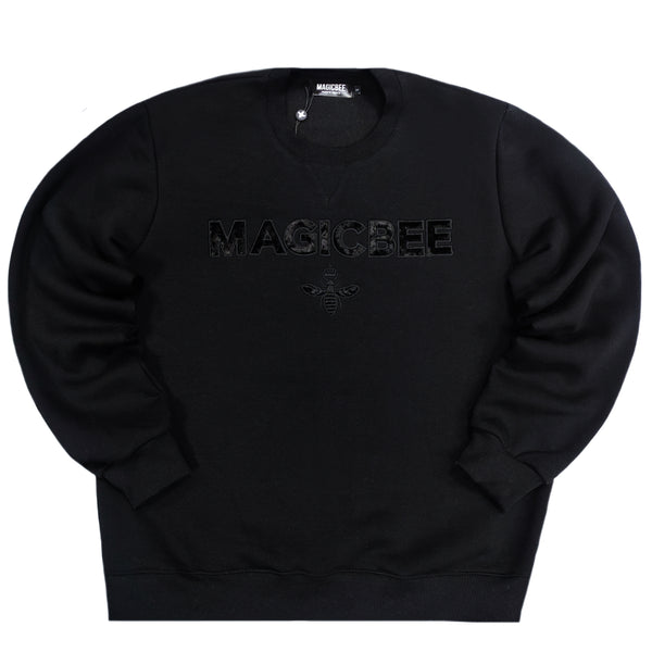 Magicbee - MB23510 - velvet logo sweatshirt - black (limited edition)