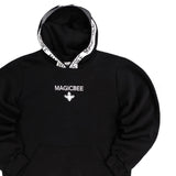Magicbee - MB23513 - tape hood logo hoodie - black