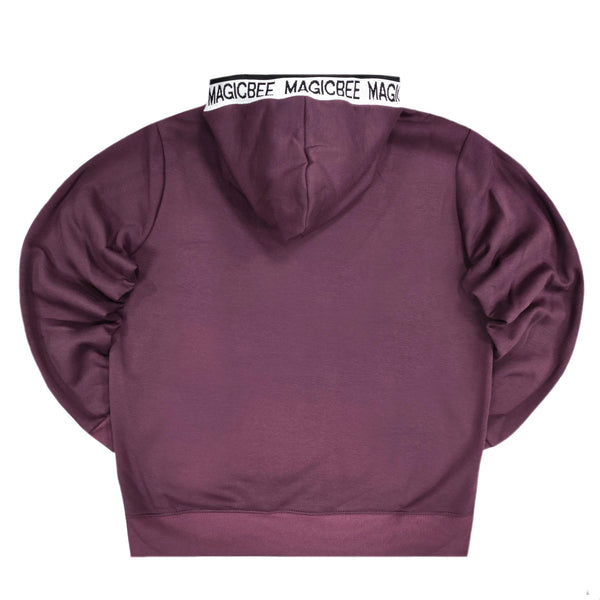 Magicbee - MB23513 - tape hood logo hoodie - purple