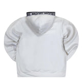 Magicbee - MB23513-W - tape hood logo hoodie - white