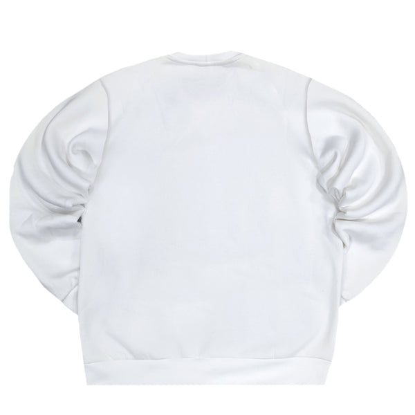 Magicbee - MB23510 - velvet logo sweatshirt - white (limited edition)