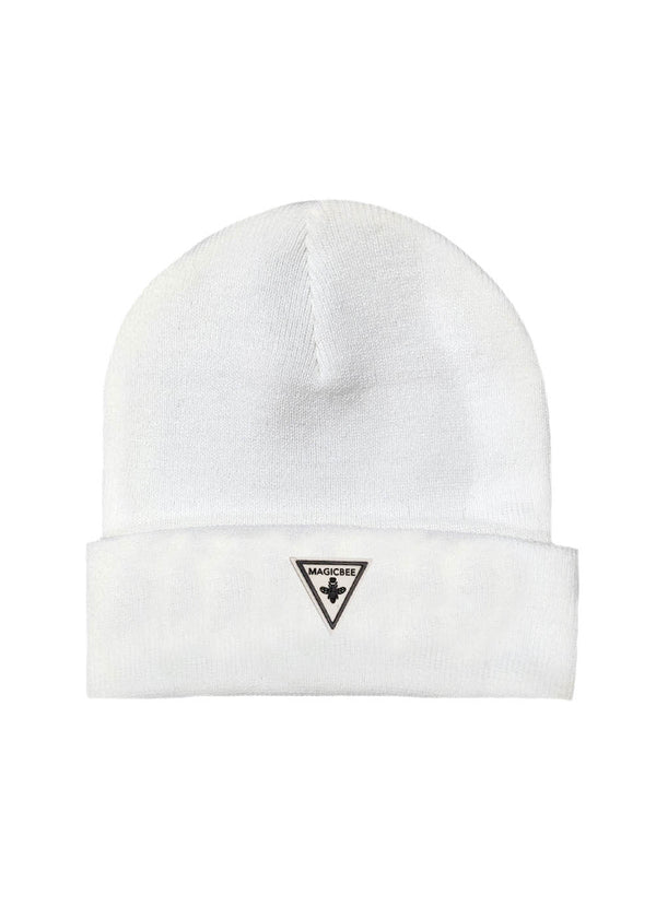 Σκουφάκι με λογότυπο Magic bee - MB23700 - triangle unisex beanie λευκό