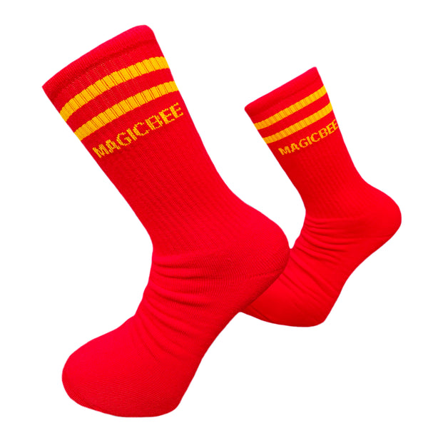 Magicbee - MB2381 - stripes socks - red