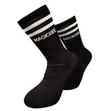 Magicbee - MB2381 - stripes socks - black